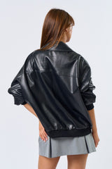 Bre Faux Leather Jacket
