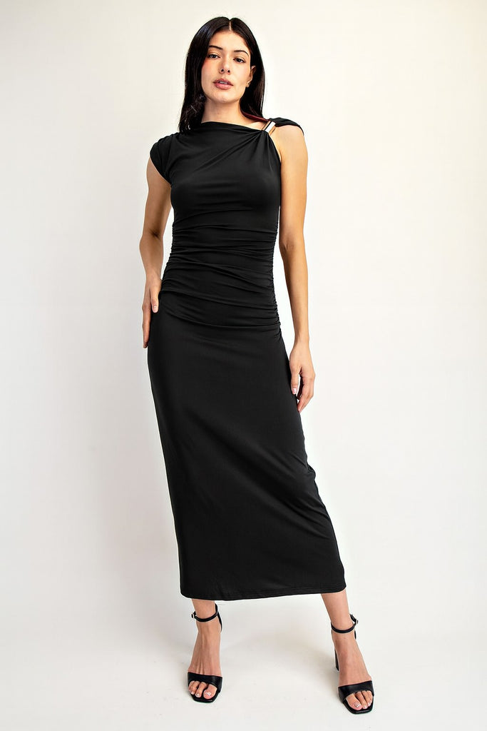 Ruched midi dress