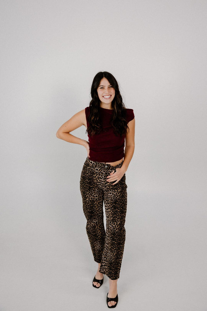 Cheetah barrel pants